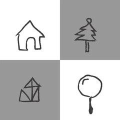 Simple Hand-Drawn Doodle Icons Collection