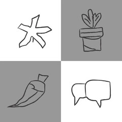 Simple Hand-Drawn Doodle Icons Collection