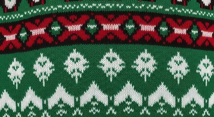 Christmas Sweater Knit Pattern Festive Winter Textile.