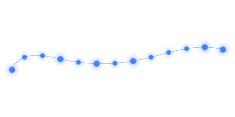 Warm Christmas String Lights Transparent Blue Glow Decoration