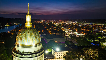 Night View of West Virginia State Capitol Dome