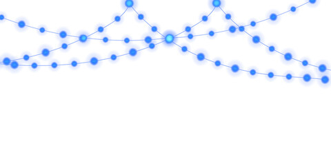 Blue Festive Light String Decorative Holiday Background