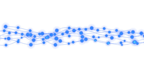 Blue Festive Light String Decorative Holiday Background