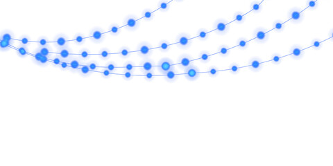 Blue Festive Light String Decorative Holiday Background