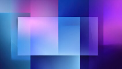Abstract geometric background with overlapping translucent blue and purple rectangles