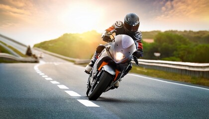 race motorcycle on the road