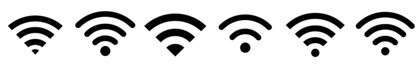 Wifi wireless internet signal flat icon for apps and website. Vector illustration.