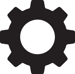 setting icon silhouette on white background