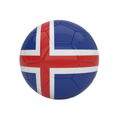 Obraz premium Iceland soccer ball, a symbolic 3D render representing Nordic sports and national pride