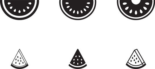 watemelon icon silhouette on white background