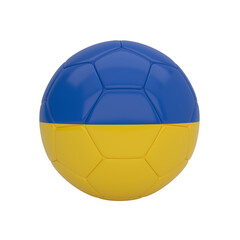 Ukraine soccer ball, a symbolic 3D render of national spirit and heritage