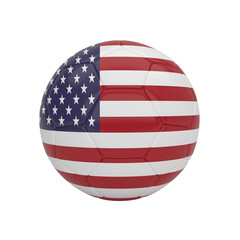 United States soccer ball, a symbolic 3D render of American sports and patriotism