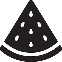 watemelon icon silhouette on white background