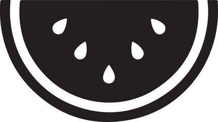 watemelon icon silhouette on white background