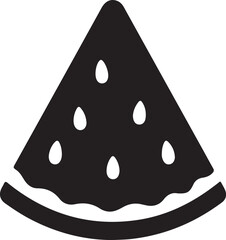 watemelon icon silhouette on white background