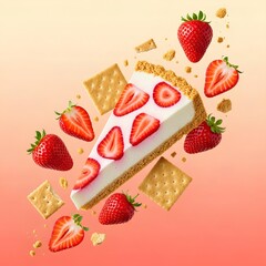 A professional, high-key, commercial food photograph captured in a high-speed, frozen-motion style