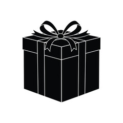 Gift box icon with ribbon perfect for presents celebrations and surprises