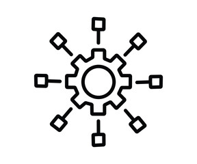 Process Integration: a graphic representation symbolizing the integration of processes, embodying the core of systems and operations.