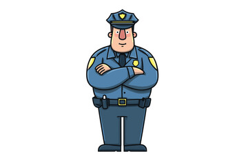 Friendly police officer character design for engaging storytelling