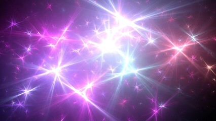 Fototapeta premium Abstract purple burst of light with starbursts and glowing energy background