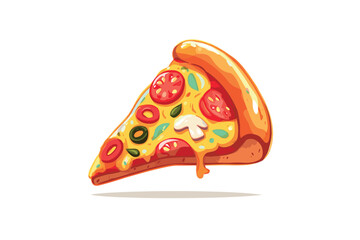 Delicious slice of pizza with fresh toppings for any occasion