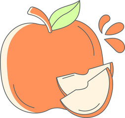 Vibrant, juicy apple with a refreshing slice and splash, perfect for healthy eating, food branding, or summer refreshment visuals.