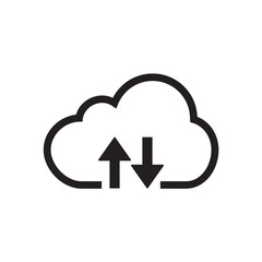 Cloud Data Transfer and Synchronization Icon