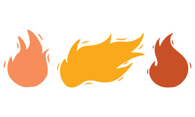 Flame Icons Collection – Fire, Heat, and Energy Symbol Designs .