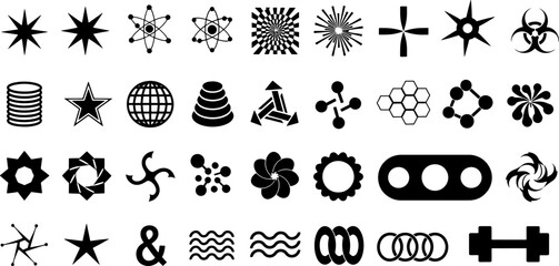 Obraz premium Collection of Science, Technology, and Abstract Vector Icons Set