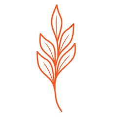 Autumn vector illustration of a floral pattern with nature leaf elements isolated on white