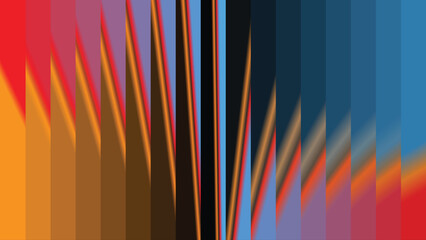 Abstract Colorful Stripe Waves — Warm-to-Cool Gradient Geometric Background

