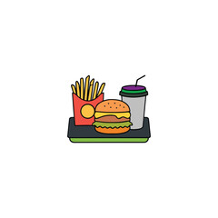 Burger, Fries & Drink Vector Illustration
Perfect for restaurant menus, delivery apps, and food blogs.