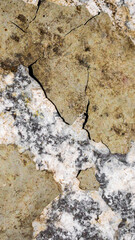 old aluminum sheet with paint peeling off