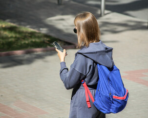 Girl with mobile phone