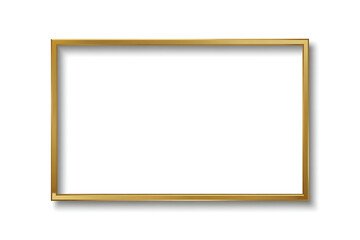 gold frame isolated on white