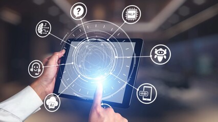 AI Virtual Assistant Artificial Intelligence Chatbot Controlled by Prompt Engineering for Explainable Generative AI information and LLM Deep Learning Technology for Smart Business Work Support. Spire