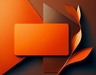 sleek orange business card design modern minimalist layout for professional networking