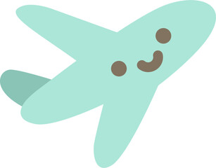 Flat Cute Travel and Adventure Illustration with Airplane, Luggage, Camera, Scooter, Map, Compass, Hot Air Balloon, Tent, Taxi, Bus, Boat, Rocket, and Globe in Pastel Colors for Vacation and Journey C