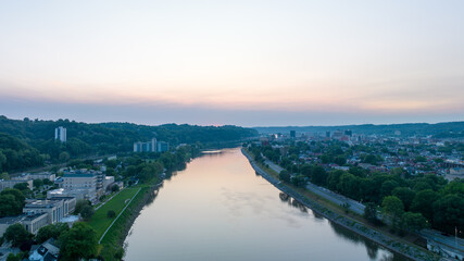 Twilight Over Kanawha River, Charleston, WV