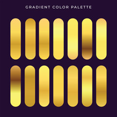 Gold Gradient Palette Set Background Vector
