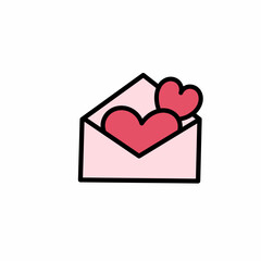 heart in the envelope. Love Envelope Vector / Love Envelope
