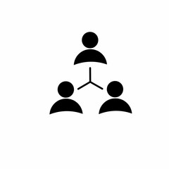 People Network Vector Icon. Social Network Connection Icon. Human Connection Vector