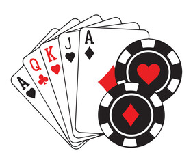 Obraz premium card clipart texas holdem.card texas holdem. transparent png and vector illustration