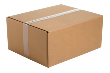 Unboxing Potential A Closed Cardboard Box Ready for Delivery, Storage, or Moving