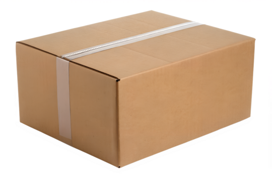 Unboxing Potential A Closed Cardboard Box Ready for Delivery, Storage, or Moving