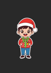 Obraz premium Merry Christmas clip art
