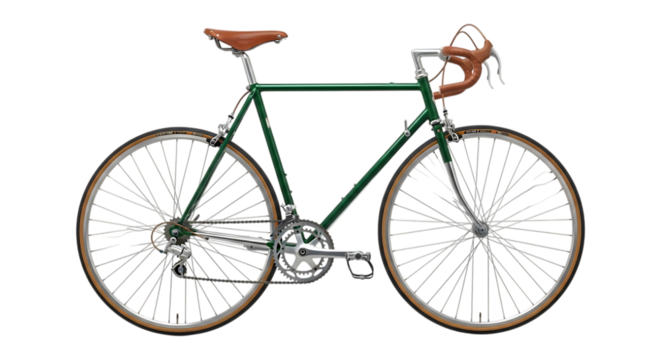 Classic Green Road Bicycle Vintage Bike for Touring and Commuting in Style