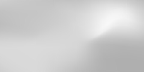 Silver foil background with metal mirror texture. Chrome gradient surface with light gloss simple abstract