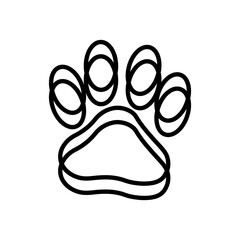 Dog paw print clip art design on plain white transparent isolated background for card, shirt, hoodie, sweatshirt, apparel, card, tag, mug, icon, poster or badge