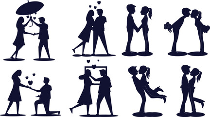 vector silhouettes of people